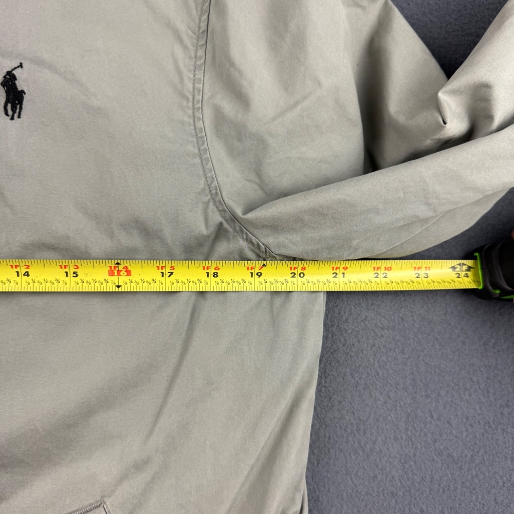 Polo Ralph Lauren Jacket Men's S Gray Full Zip Harrington Bi-Swing Twill Pony - Picture 9 of 10